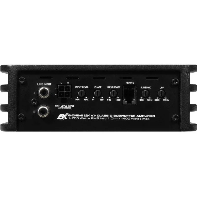 Amplificador ESX Audio Q ONEv2(24V) compacto, digital, mono de clase D