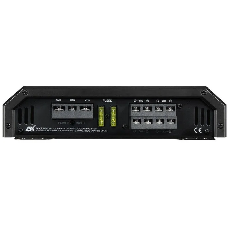 Amplificador HXE100.4 ESX de 4 canales, analógico, clase A/B
