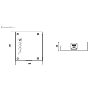 Esquema Focal Subwoofers en caja de grave pasivo ultracompactos
