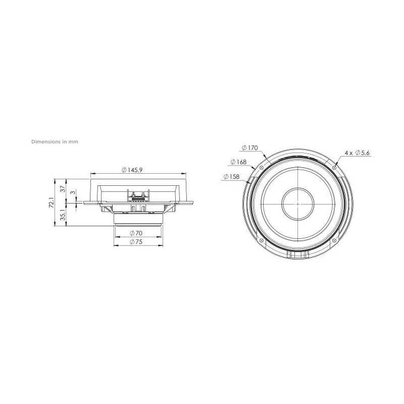 Focal ISVW155, esquema altavoces VW Golf VII, VIII, Polo VI, Seat Ibiza V