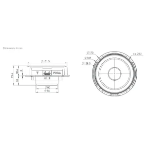 Esquema altavoces Focal ISVW165