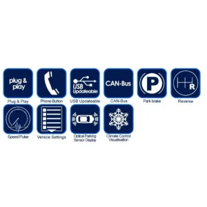 Interface infodapter, mandos volante, sensores parking, CTUVW04