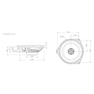 Esquema altavoces Surround para Mercedes 4" (10cm), Focal ICRMBZ100
