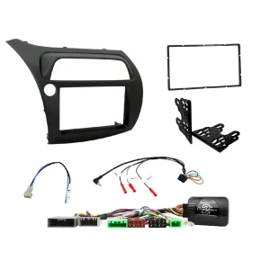 Kit instalación radio Honda Civic 2006 2012, marco radio, más Interface, más conector antena.