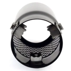 Cola escape universal INOX, MT017B, color negro. Largo total 130 mm