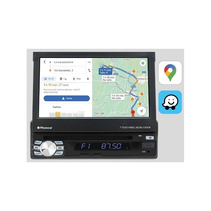 Radio con monitor 7" motorizado, Phonocar VM045