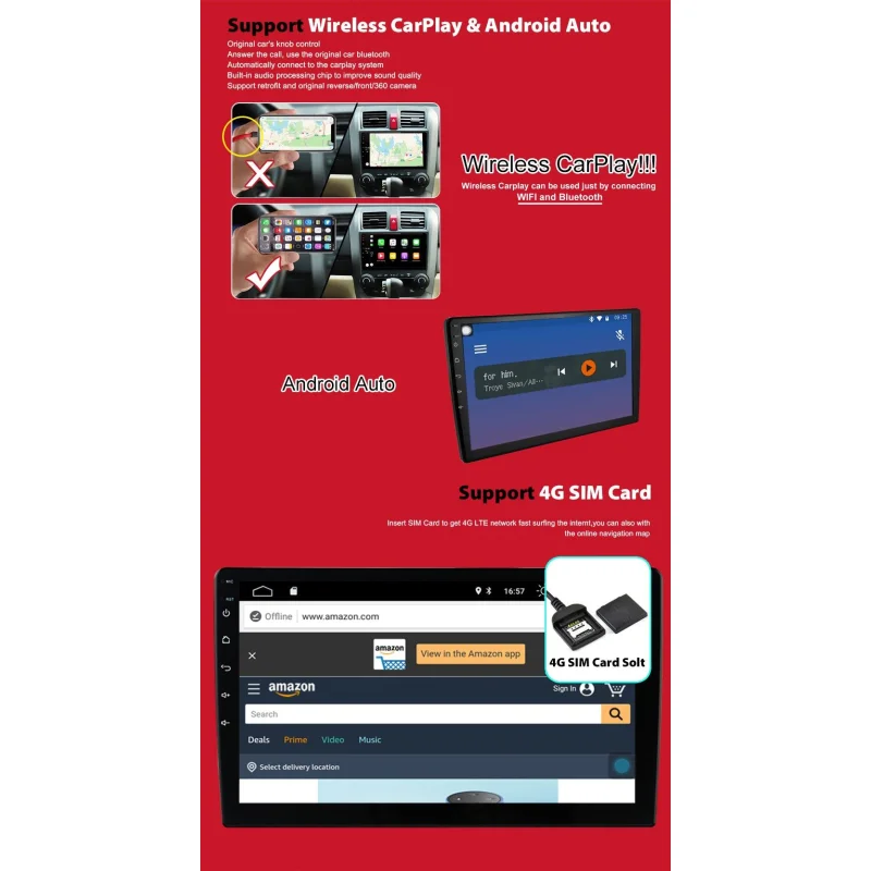 Radio navegador para Mazda 6, año 2008/2013, Carplay Wireless