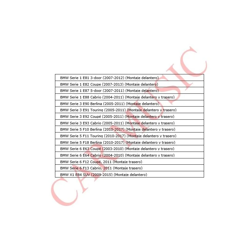 Compatibilidades altavoces 4" Match UPC42BMW FRT.1
