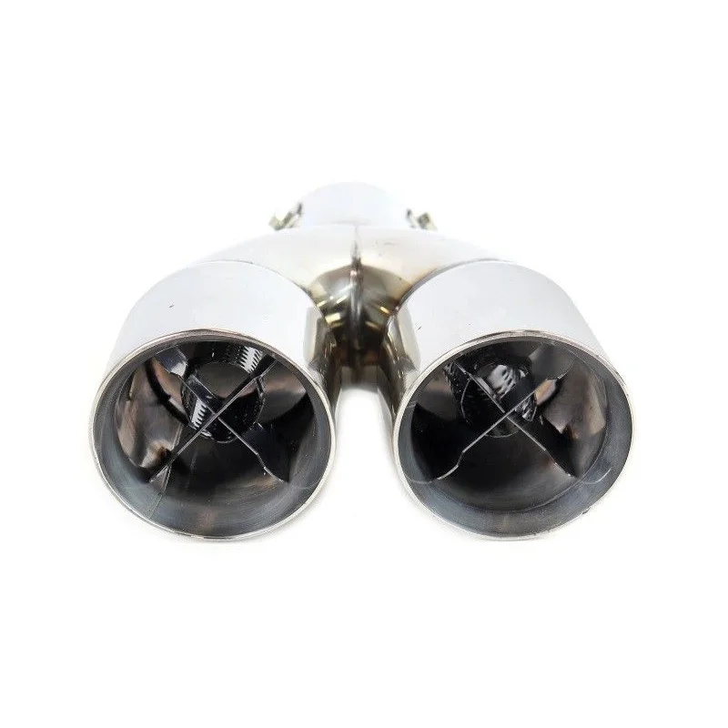 Cola de escape universal en acero inoxidable, modelo MT022