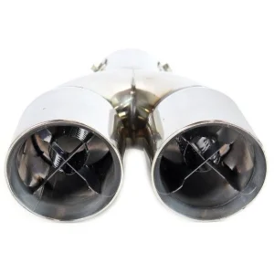 Cola de escape universal en acero inoxidable, modelo MT022