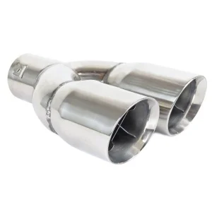 Cola escape doble universal en INOX, MT022