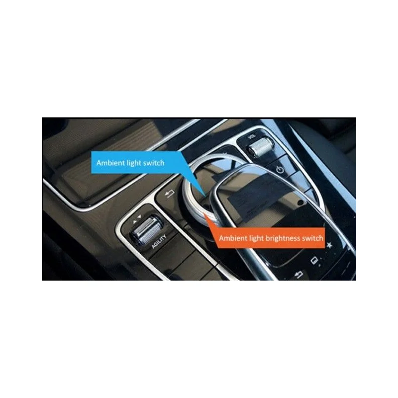 Luz ambiental LED de fibra óptica para Mercedes