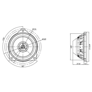 Esquema altavoz central 100mm BMW y Mini, Match UP X4BMW CTR.3