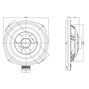 Medidas Match MW8BMW D, Subwoofer BMW 8"