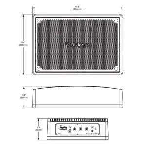 Subwoofer Amplificado Rockford Fosgate PS 8, medidas