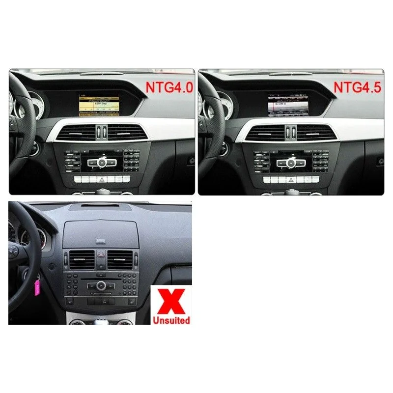 Navegador Mercedes Clase C W204/S204, 2011 2014 (NTG4.0/4.5)