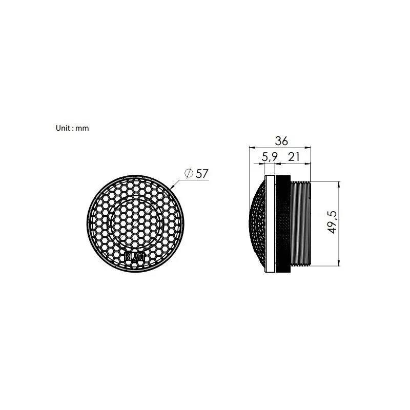 Esquema Tweeter Blam TS25MG57
