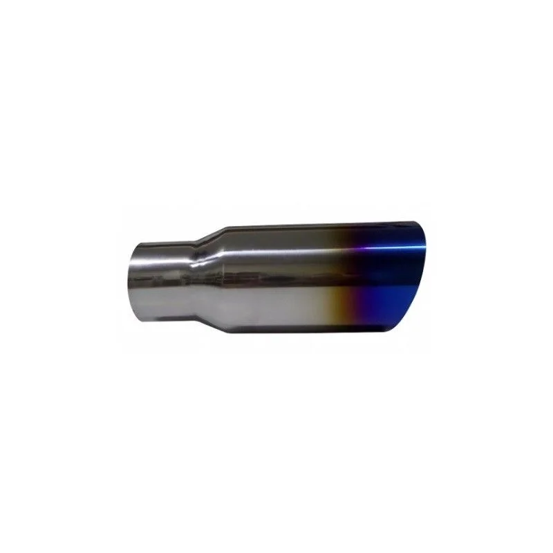 Embellecedor cola de escape acabado en acero Inox, color azul, COL 09