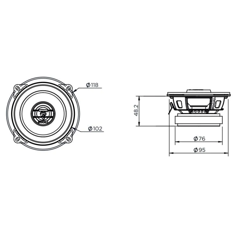 Esquema altavoces Focal ACX100