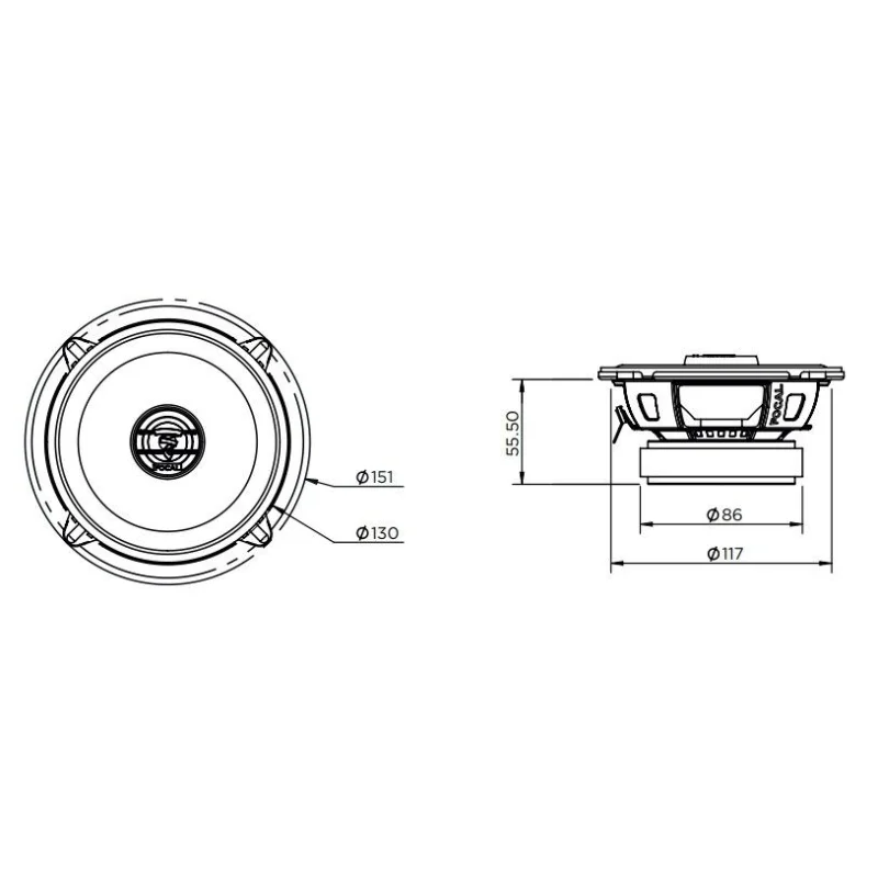 Esquema altavoces Focal ACX130