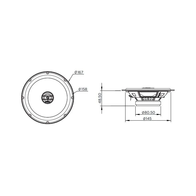 Esquema altavoces Focal ACX165S