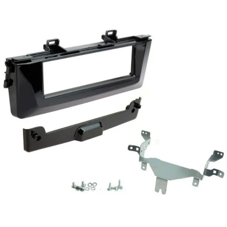 Marco frontal Kia Picanto 2017 2021, negro brillante, tamaño 1DIN