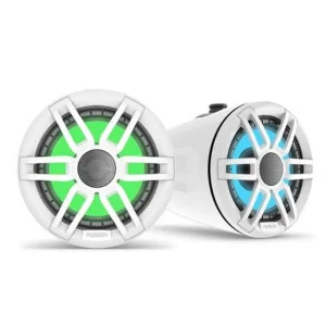 Altavoces marinos Wake Tower 6,5" con LED, Fusion. Color blanco