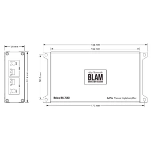Blam Audio RA754D, medidas amplificador ultacompacto