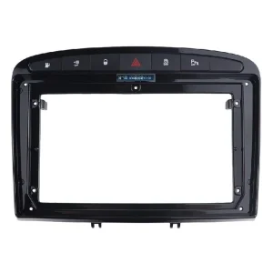 Marco Peugeot 308 años 2007 2013, para radio android de 9", color negro