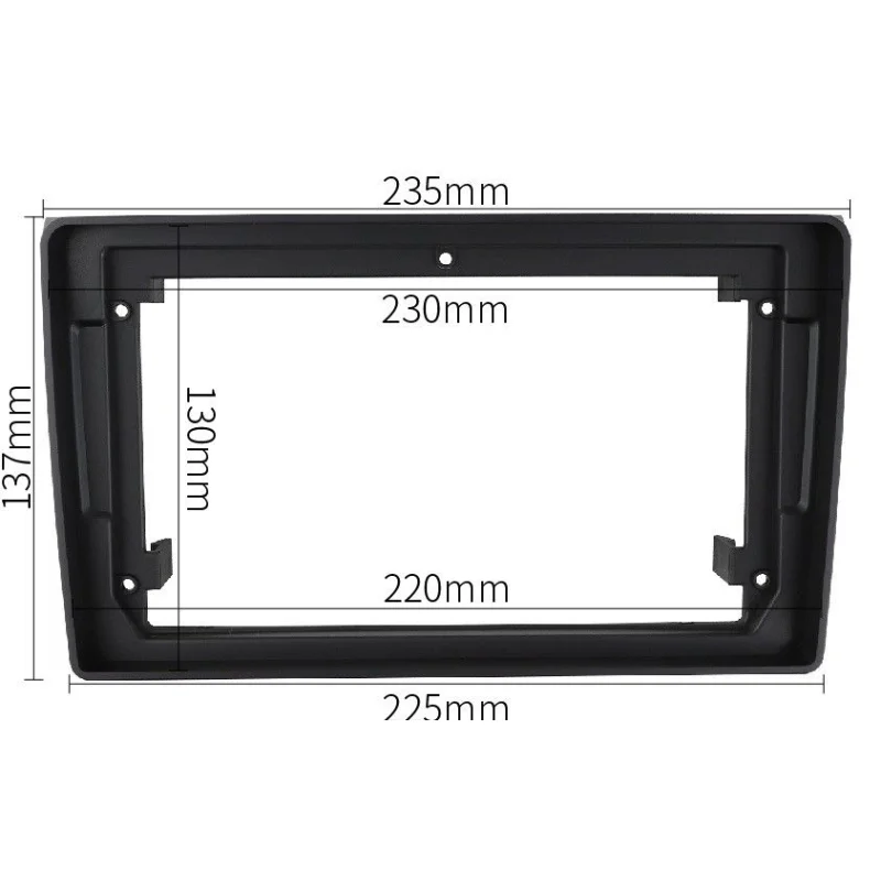 Medidas marco frontal Audi A4 2002 2008, Seat Exeo 2009 2013, pantalla 9"