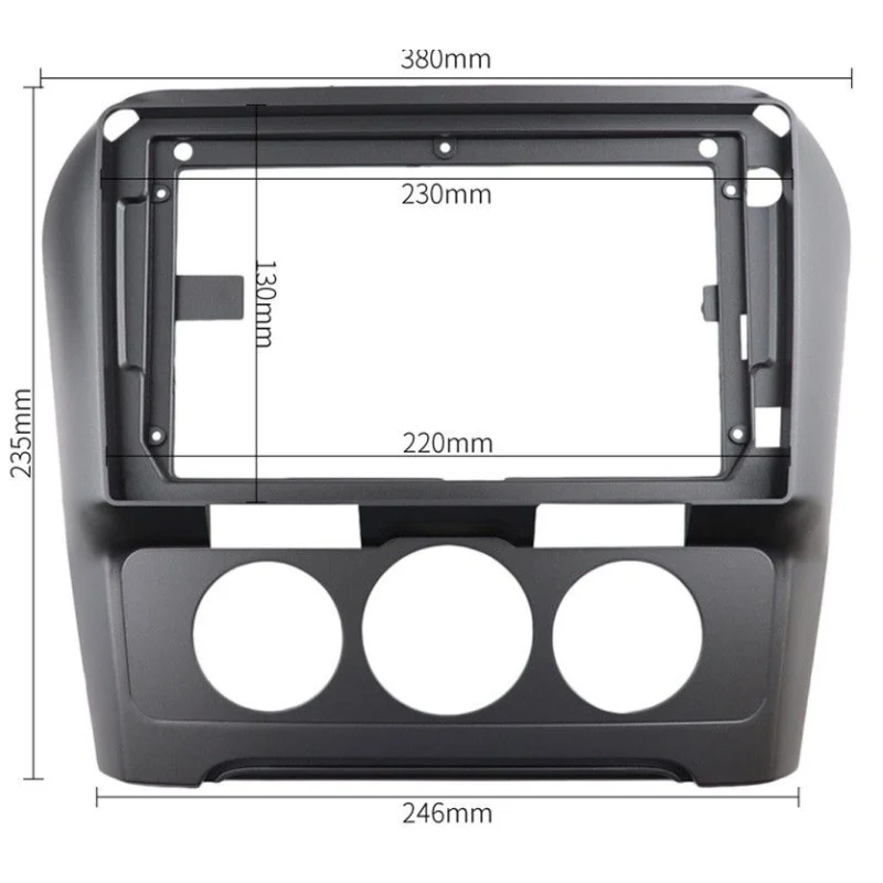 Medidas marco frontal Citroen C4 2015 2018, pantalla 9"