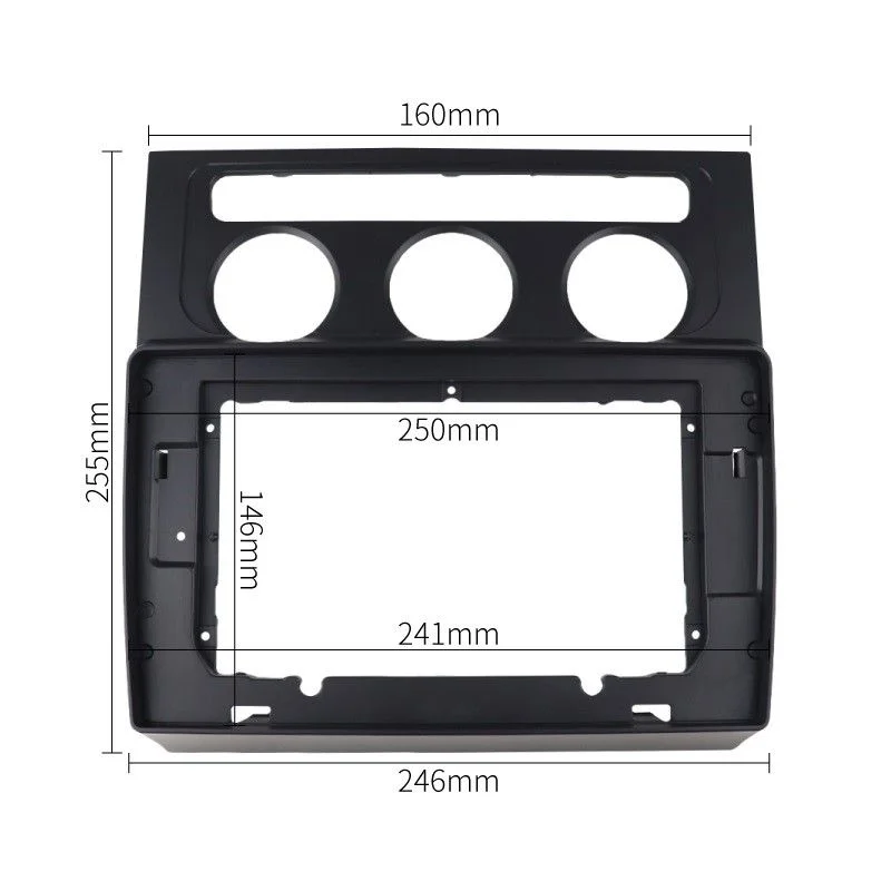 Medidas marco frontal VW Touran 2004 2008, pantalla 10"