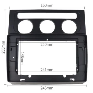 Medidas marco frontal VW Touran 2004 2008, pantalla 10"