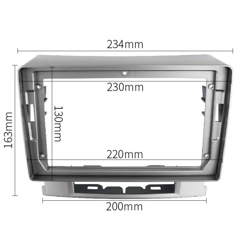 Medidas marco frontal Opel Astra J 2010 2015, pantalla de 9"