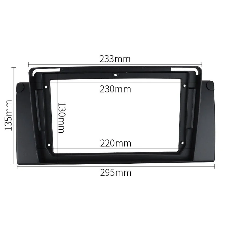 Medidas marco frontal BMW X5 1999 2006, pantalla 9"