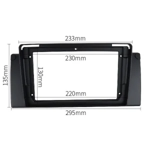 Medidas marco frontal BMW X5 1999 2006, pantalla 9"