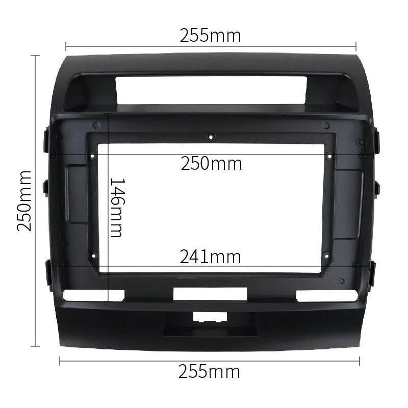 Medidas marco frontal Toyota Land Cruiser 2007 2015, pantalla de 10"