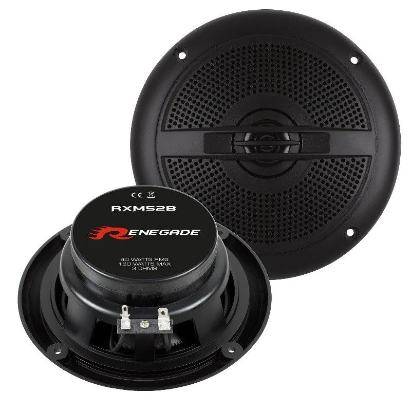 Renegade RXM52B Altavoces marinos 13cm (5.25") color negro.