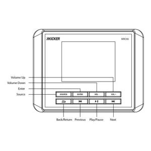 Control remoto marino con pantalla a color 2,5", Kicker KAKRC55