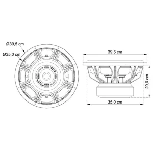 Medida Subwoofer MTX Audio TX815