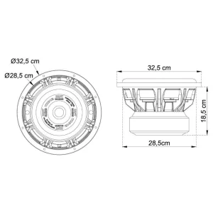 Medidas Subwoofer MTX Audio TX812