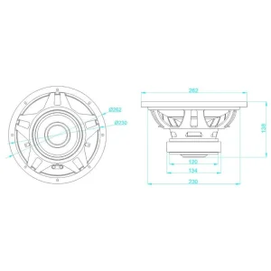 Medidas Subwoofer MTX Audio RT10 04
