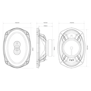 Medidas altavoces MTX Audio TX269C