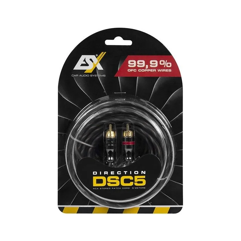 Cable RCA 5 metros, ESX Audio DSC5