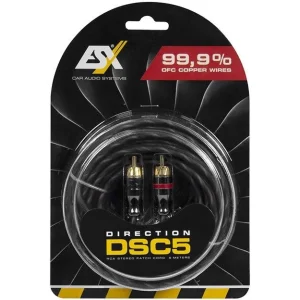 Cable RCA 5 metros, ESX Audio DSC5