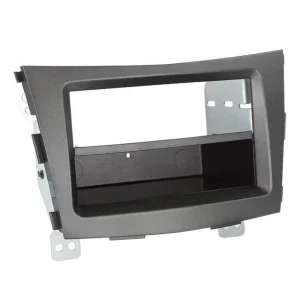 Marco frontal auto radio Ssangyong Tivoli, año 2015 2019, 1DIN, negro antracita