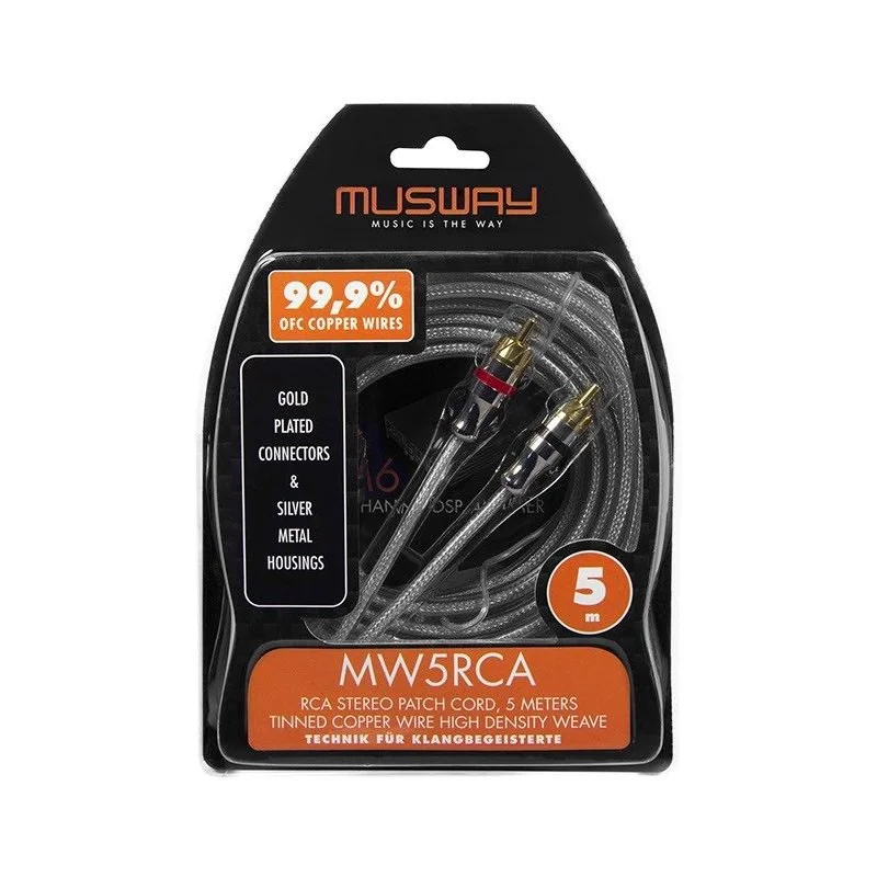 Cable RCA de 5m, Musway MW5RCA