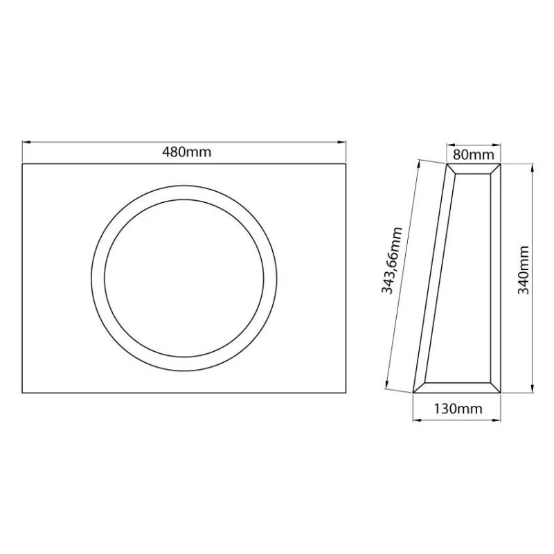 MTX Audio RTF10P, medidas