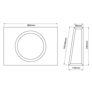 MTX Audio RTF10P, medidas