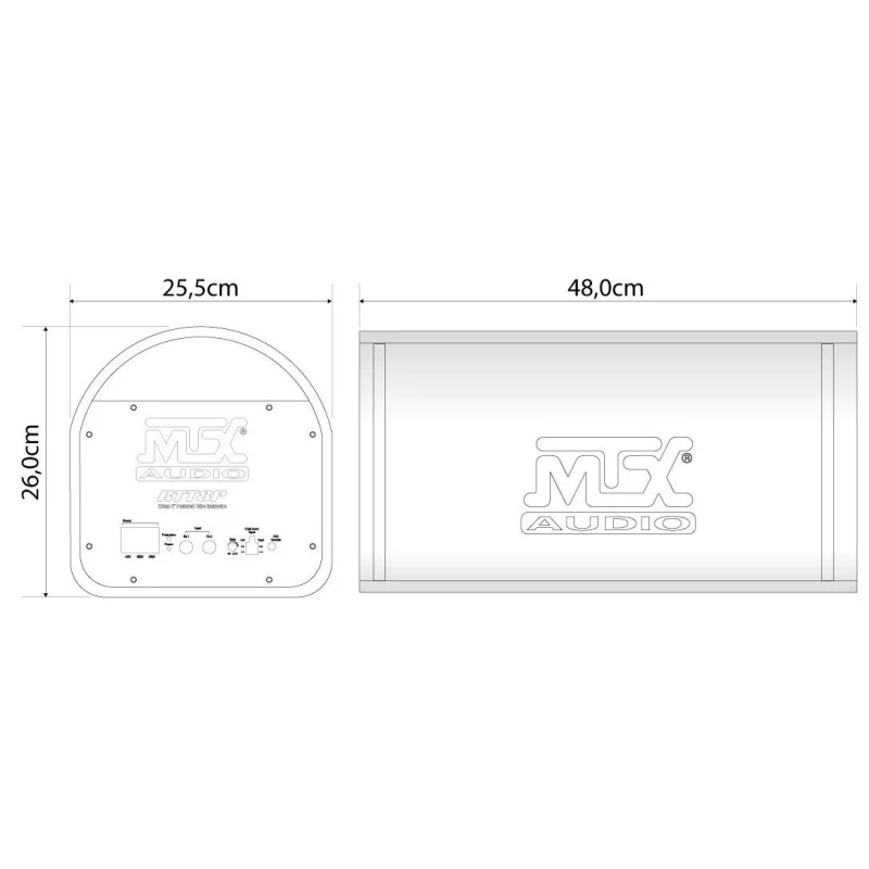 MTX Audio RTT8P, medidas